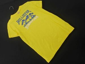 Hollister ホリスター プリント Tシャツ sizeM/黄 ■◆ ☆ eec9 メンズ