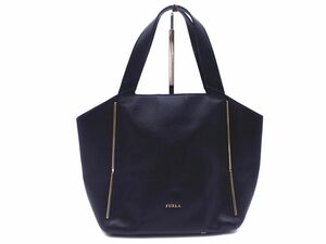 FURLA フルラ 本革 レザー ハンド バッグ 黒 ■■ ☆ eec7 レディース