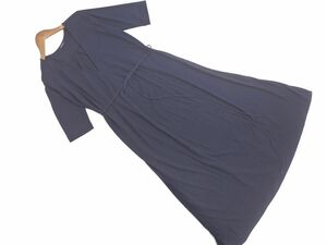 JEANASIS Jeanasis stripe short sleeves long cardigan sizeF/ navy blue #* * eec9 lady's 