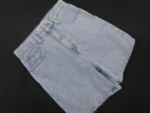 tommy jeans トミージーンズ USED加工 ショート デニムパンツ size26/水色 ■◆ ☆ eec9 レディース