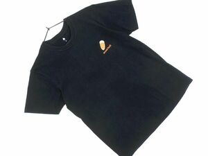 ネコポスOK mont-bell モンベル どんぐりプリント Tシャツ sizeS/黒 ■◆ ☆ eed0 メンズ