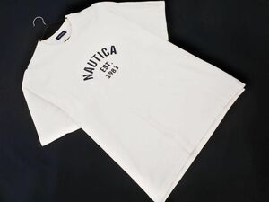 NAUTICA ノーティカ ロゴ ビックシルエット Tシャツ sizeXL/白 ■◆ ☆ eed0 メンズ