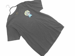 RVCA ルーカ プリント Tシャツ sizeM/チャコール ■◆ ☆ eed0 メンズ