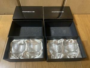 【新品未使用品】ポルシェPorscheミニグラスセット×2セットまとめ売り　合計4個グラス 容量100ml 日本製