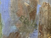 真作■油彩■伊藤悦子■『ラン』■1965年■アンティークな逸品■額付絵画　2ｃ_画像5