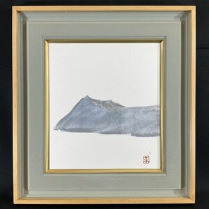 Art hand Auction Genuine work ■ Japanese painting ■ Aihara Kyuichiro ■ Lake Mashu ■ Colored paper and matching tatami paper included ■ New production member, Honorary citizen of Kawagoe City, Teacher: Inokuma Genichiro ■ Rare work ■ 2c, Painting, Oil painting, Nature, Landscape painting