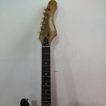 SYK240424 Aria アリア エレキギター 1532T ビザールギター ブラック BLACK 黒 日本製 ビンテージ STEEL ADJUSTABLE NECK 1001395 現状品_画像4