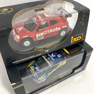 【ジャンク品】【JK908】ixo 1/43 まとめ2台(シトロエン ZX RALLYE RAID Dakar96 WINNER #201 RAC019)(ルノーメガーヌキットカー#6 RAM297)