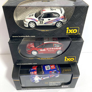 ジャンク品【JK887】ixo イクソ 1/43まとめ3台(トヨタカローラWRC#33 RAC062/シトロエンC4WRC モンテカルロ優勝2007 RAM269/サクソ RAM336)