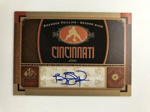 ブランドン・フィリップス Brandon Phillips UPPER DECK UD 2012 CIN3 AUTO 直筆サイン シンシナティ・レッズ Cincinnati Reds　MLB