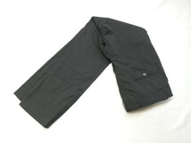 US 古着 輸入品 スラックス トラウザー パンツ H&M テーパード スリム　REGULAR FIT ノータック 裾 シングル 黒系　表記US32R 224_画像1