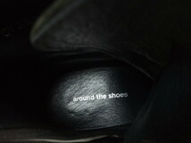 around the shoes☆アラウンドザシューズ ヒール ブーツ/CVAR2-227/クロコ型押し/size:41≒25.5cm/定価:35,800円/メンズ/ブラック/良品_画像5