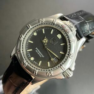 【良品 正規品】 タグホイヤー 腕時計 メンズ プロフェッショナル ブラック グレー 可動品 【2405Ss2】