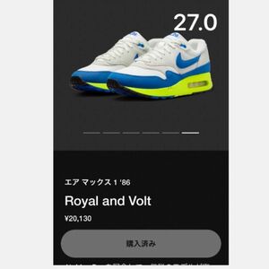 Nike Air Max 1 '86 OG "Royal and Volt"ナイキ エアマックス1 '86 OG エアマックス