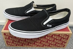 VANS バンズ ヴァンズ CLASSIC SLIP-ON クラシック スリッポン VN000EYEBLK US11 29cm ブラック×ホワイト スニーカー スケートシューズ