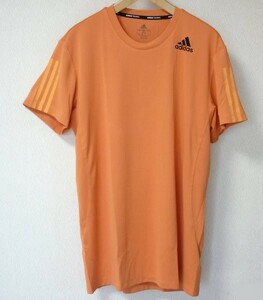 大きいサイズ◆新品◆送料無料◆(2XO)(3XL)アディダス adidas オレンジ色 HEAT. RDY 速乾冷却 半袖Tシャツ