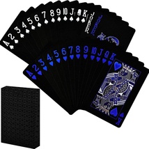 トランプ プラスチック ブラック ブルー 防水 高級感 カードゲーム 蛍光 おしゃれ パーティー トランプカード プレゼント ポーカー t624_画像7