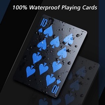 トランプ プラスチック ブラック ブルー 防水 高級感 カードゲーム 蛍光 おしゃれ パーティー トランプカード プレゼント ポーカー t624_画像3