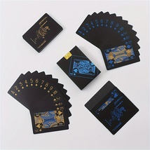 トランプ プラスチック ブラック ブルー 防水 高級感 カードゲーム 蛍光 おしゃれ パーティー トランプカード プレゼント ポーカー t624_画像8