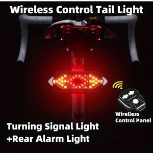 自転車 ウインカー LED ワイヤレス リモコン付き 左折 右折 安全ライト テールライト 警告灯 夜間走行 自転車用ライト t521