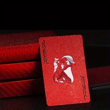 トランプ プラスチック レッド 赤 高級感 シンプル カードゲーム おしゃれ パーティー トランプカード プレゼント ポーカー t622_画像6