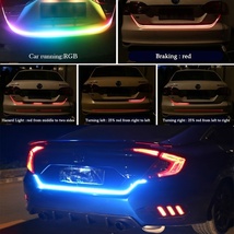 150cm LEDテープ トランクライト カラフル 12V RGB カーライト 防水 SUV 車用 ボンネット レインボーライト テープライト t562_画像4