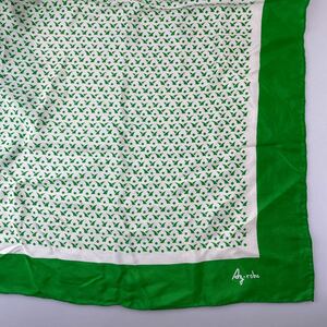 【送料無料】昭和レトロモダン シルクスカーフ 絹 78cm ビンテージ古道具当時物