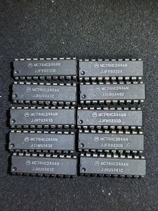 MC74HC244AN　モトローラ製　8回路入りスリーステートバッファ　高速CMOS IC（10個セット） 