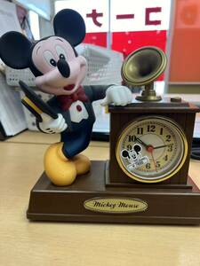 ●現状品● ミッキーマウス　置時計 レトロ ディズニー 目覚まし時計 