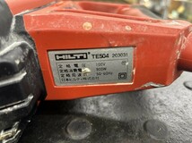 【愛知 東海店】CG743【決算大処分！4000～売切り】HILTI ロータリー ハンマドリル TE504 ★ ヒルティ ハンマードリル 斫り はつり★ 中古_画像9