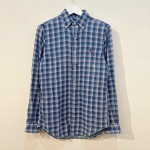 Ralph Lauren B.D Flannel Shirt ラルフローレン ボタンダウン フランネル 長袖 シャツ ネルシャツ チェック 柄 polo ポロ XS