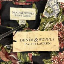 DENIM & SUPPLY Ralph Lauren B.D S/S Shirt デニム アンド サプライ ラルフローレン ボタンダウン 花柄 総柄 半袖 シャツ polo ポロ L_画像3