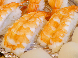  суши ..3L 20 хвост суши креветка . суши . sashimi .. креветка море .banamei креветка суши шуточный товар ....... Boyle креветка 