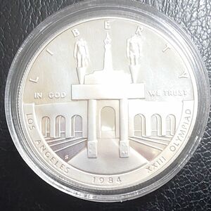 1984年 アメリカ銀貨 1ドル ロサンゼルスオリンピック記念銀貨 silver900