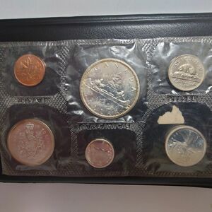 1965年 カナダ銀貨 未流通ミントセット カヌーダラー 1ドル銀貨ほか6枚 