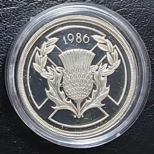 1986年イギリス銀貨 2ポンド コモンウェルスゲーム記念銀貨 silver925 プルーフ