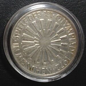 1972年 ドイツ銀貨 ミュンヘンオリンピック記念銀貨 SV625 KM#134
