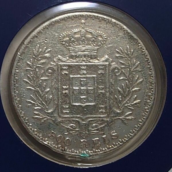 1895年 ポルトガル王国銀貨 ルイス1世500レイス銀貨