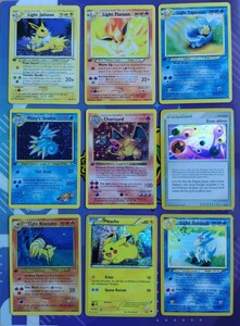 ポケモンカード 英語版 ピカチュウ リザードン Charizard Pikachu Jolteon Flareon vaporeon Seadra 9枚 Pokemon Cards 海外 PSA Base