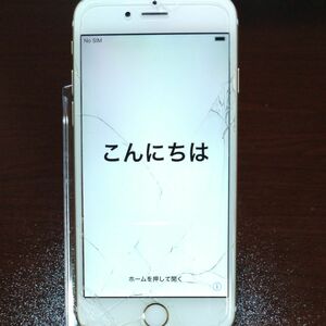 iPhone 6 16GBソフトバンク　ゴールド　Touch ID：×　画面割れ　ジャンク