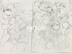 L1 jpy start 10 sheets draft rough . hand-drawn illustrations same person adjustment goods gem /.