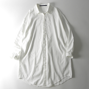  Urban Research KBF+ casual also clean eyes also put on times .. cotton 100% shirt One-piece long sleeve ... white l0516-7