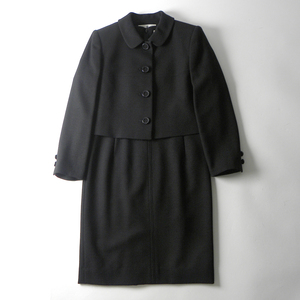 美品 ピエールバルマン PIERRE BALMAIN FORMALITE ブラックフォーマル セットアップ ジャケット＋ワンピース 礼服 7AP l0516-17