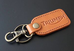 ★TRIUMPH　トライアンフキーホルダー★本革製 ステッチ入★