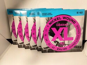 送料無料！D'Addario/ダダリオ/エレキギター弦/EXL120/6セット/新品