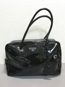 PRADA プラダ パテント ハンドバッグ ブラック