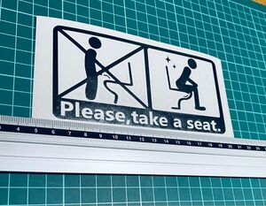 please take a seatステッカー（色変更可能）