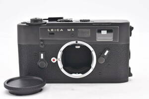 防湿庫保管 / Leica ライカ M5 ブラック 前期 レンジファインダーフィルムカメラ 2点吊り (t8304)