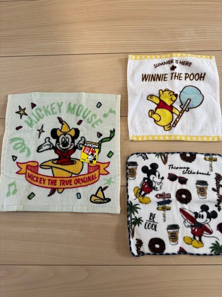 ディズニーストア ハンカチ ミッキー プーさん ディズニーランド タオルハンカチ ハンドタオル