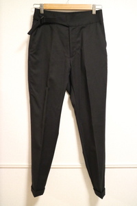 新品 HYKE BELTED TAPERED SLACKS ハイク ベルテッド テーパード スラックス パンツ ブラック